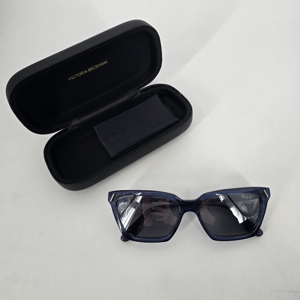 Victoria Beckham Blue Rectangle Sunglasses VB661S 414 140mm Made in Italy